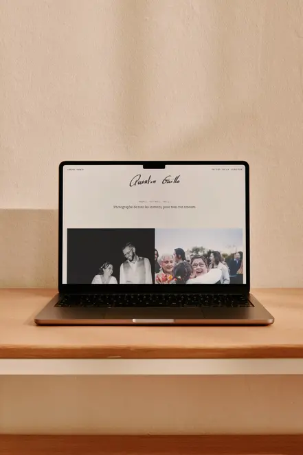 Page d'accueil du site de Quentin Guillo sur ordinateur